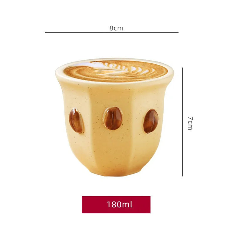 180ml Esspresso Cup Middle Eastern Style Ceramics Mugs Hand Held Espresso Cappuccino Latte art coffee cup Teacup Chritmas Gifts